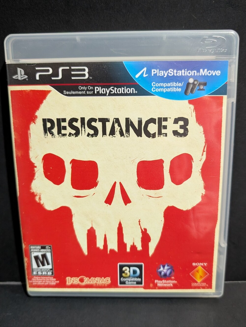 Resistance 3 (Sony PlayStation 3, 2011) PS3 Video Game Complete Manual Disc Case